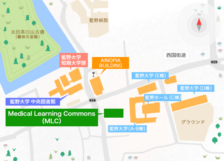 藍野大学茨木キャンパスマップ